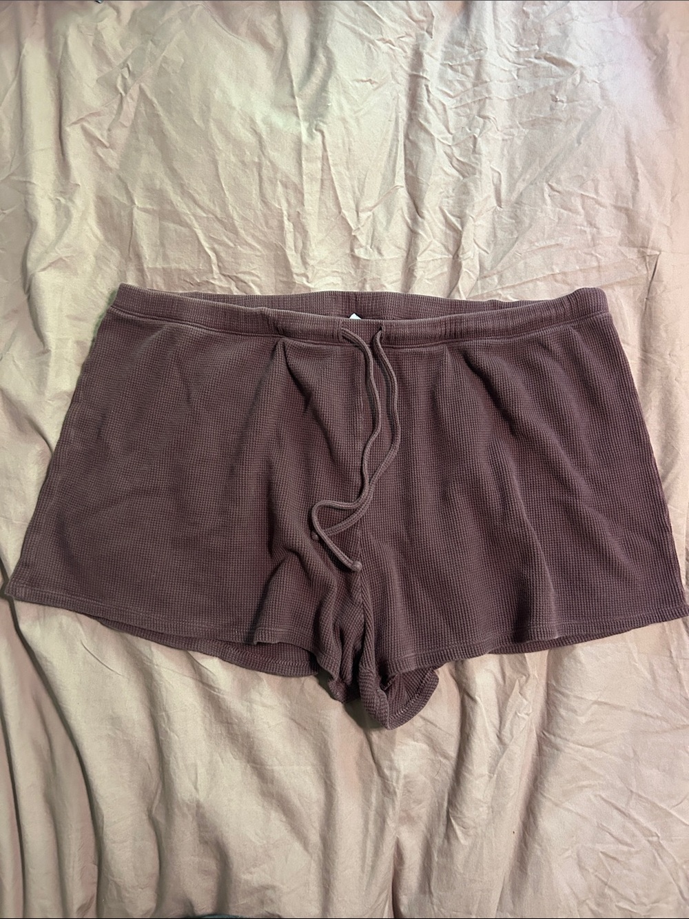 Old Navy Waffle-Knit Sleep Shorts in Mauve